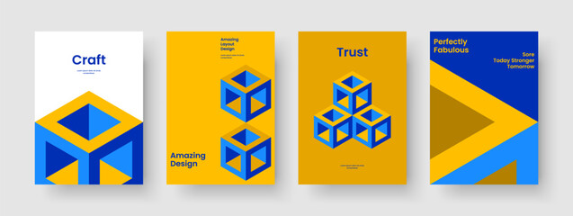 Geometric Report Design. Isolated Brochure Layout. Creative Book Cover Template. Flyer. Business Presentation. Poster. Background. Banner. Leaflet. Portfolio. Magazine. Notebook. Advertising