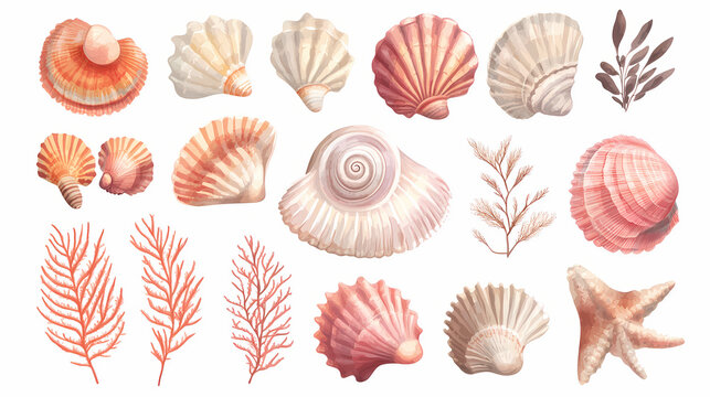 Sea shell clipart design illustration. Seashell. Illustration