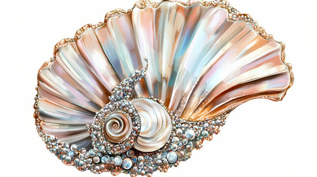 Sea shell clipart design illustration. Seashell. Illustration