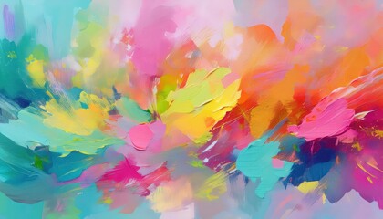 Expressive Watercolor and Acrylic Abstract Artwork, Demonstrating a Fusion of Techniques and Textures, Showcasing Colorful Smear Blots on a White Background.