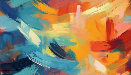 Striking Abstract Artwork Showcasing Textured Painted Wallpaper with Creative Brush Strokes, Infusing a Mix of Vibrant Colors and Rough Textures for a Bold Aesthetic.