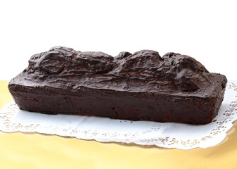 tasty homemade honeycake with chocolate icing