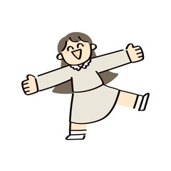 喜ぶ子供のイラスト