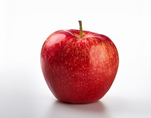 a single red apple on white background