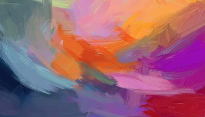 Vibrant Abstract Expressionism Energy and Color Swirl in a Striking Canvas of PostImpressionistic Artistry, Showcasing a Dynamic Interplay of Textures and Layers.