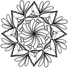 Floral Mandala Clipart. mandala design , relaxing and easy mandala art for tattoo design Easy