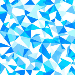 Fototapeta premium Blue Glass Triangles Abstract Pattern Background