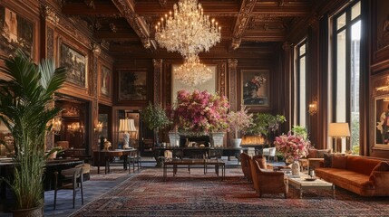 Fototapeta premium Opulent Grand Lobby: A Luxurious Interior Design