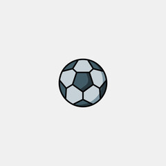 Fototapeta premium Soccer ball icon flat vector design