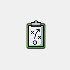 Gameplan icon flat vector design