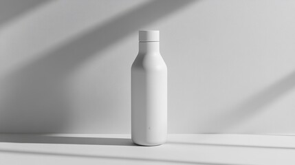White Bottle Minimalist Product Photography