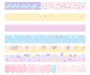 Pastel Colored Decorative Tape Designs Collection