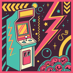 Retro Gaming Arcade Poster
