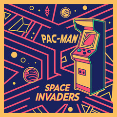 Retro Gaming Arcade Poster