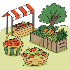 Organic Food Market Poster