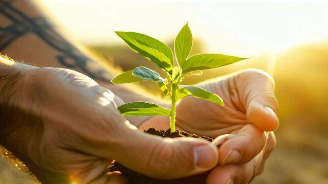 hands ng plant man green holding earth young plant green spring ecology concept human hand holding germinating conservation copy space handful grunge dirty environment 1 person farmer day growth