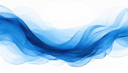 Vibrant Watercolor Abstract Artwork Dynamic Blue Stroke with Transparent Background, Embracing the...