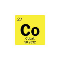 periodic table Cobalt colored icon