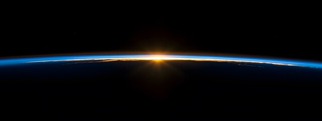 Obraz premium Earth's horizon seen from space 