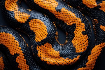 Fototapeta premium Snake skin texture isolated. Close-up snake scales. Reptile skin. Realistic snake pattern. Snake scale texture. Detailed snake skin close-up. Exotic Animal texture. Snake design texture.