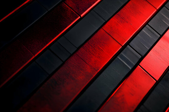 Elegant black-and-red abstract background with diagonal square line patterns and sleek design