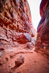 Sandstone Canyon Adventure in Snow Canyon State Park Eye Level View