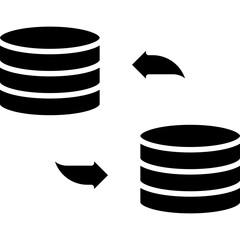 Data Exchange icon single vector illustration