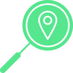 Location Analytics icon single vector illustration