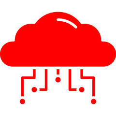 Cloud Service icon single vector illustration