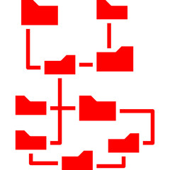 Fototapeta premium Unstructured Data icon single vector illustration