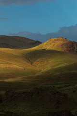 A serene view of Oregon’s expansive grasslands, where rolling plains stretch into the distance, capturing the beauty of the open landscape in calm, natural light.