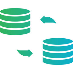 Data Exchange icon single vector illustration