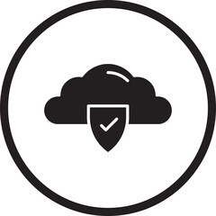 Secure Cloud icon single vector illustration