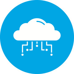 Cloud Service icon single vector illustration