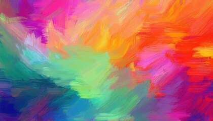 Vibrant, Textured Abstract Backdrop with Seamless Color Patterns Perfect for Textiles, Showcasing a Palette of Diverse Hues and Intricate Brushwork