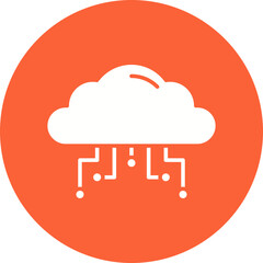 Cloud Service icon single vector illustration