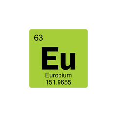 periodic table Europium colored icon