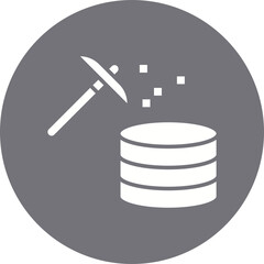 Data Mining icon single vector illustration