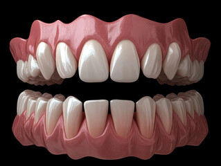 Obraz premium Gum recession process. Medically accurate 3D illustration 