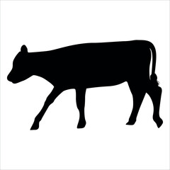 Black Cow Silhouette vector illustration