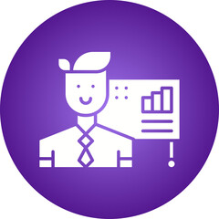 Data Analyst icon single vector illustration