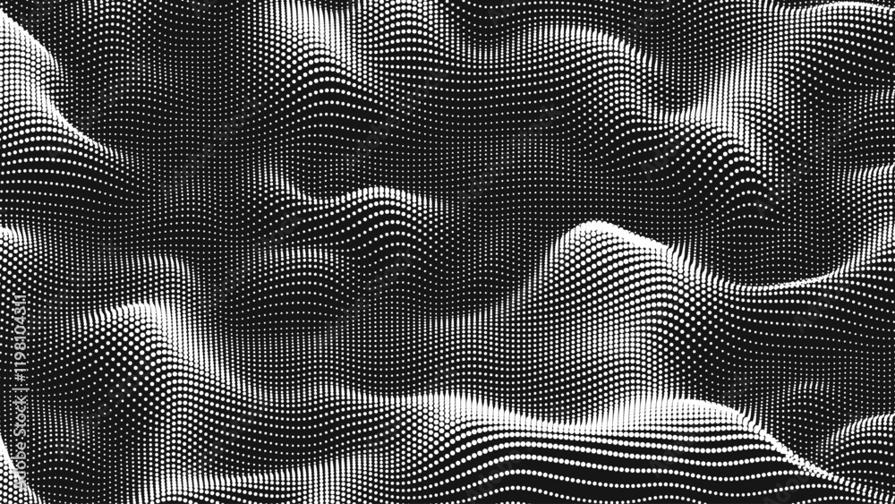 Sticker point wave noise texture. abstract dot background. technological cyberspace background.