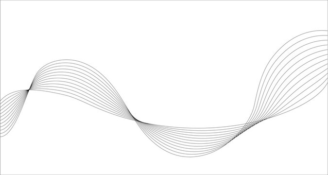 Futuristic geometric shapes of blend wave lines in abstract composition. Vector illustration. Modern design for digital art, web banners, covers.