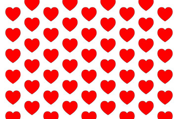 Red hearts pattern background	
