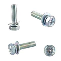 Threaded bolt, under Phillips screwdriver