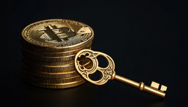 https://stock.adobe.com/ma/images/golden-key-is-resting-beside-a-stack-of-shiny-bitcoin-coins-symbolizing-the-unlocking-of-financial-opportunities-in-the-world-of-cryptocurrency/1036047890

