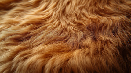 Naklejka premium Textured golden fur close-up