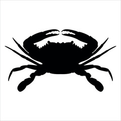 Black Animal Crab silhouette vector illustration