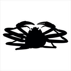 Black Animal Crab silhouette vector illustration