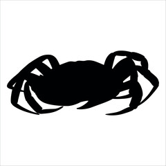 Black Animal Crab silhouette vector illustration